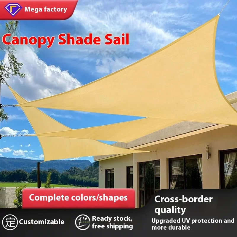 Waterproof Sun Shade Sail Canopy Rectangle Triangle UV Block Shelter For Outdoor Garden Camping Patio Backyard Awning Privacy
