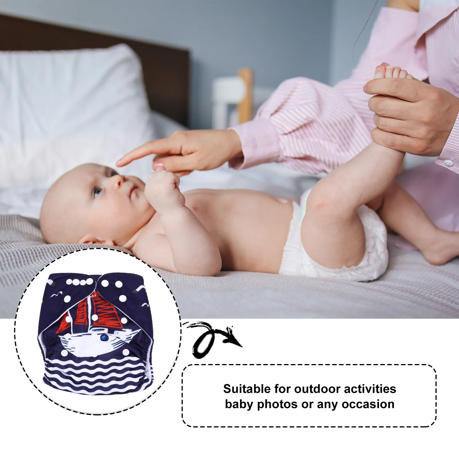 Baby Diaper Waterproof Reusable Infant Leak Proof Training Pants Breathable Comfortable Durable Baby Diapers Adjustable Pants