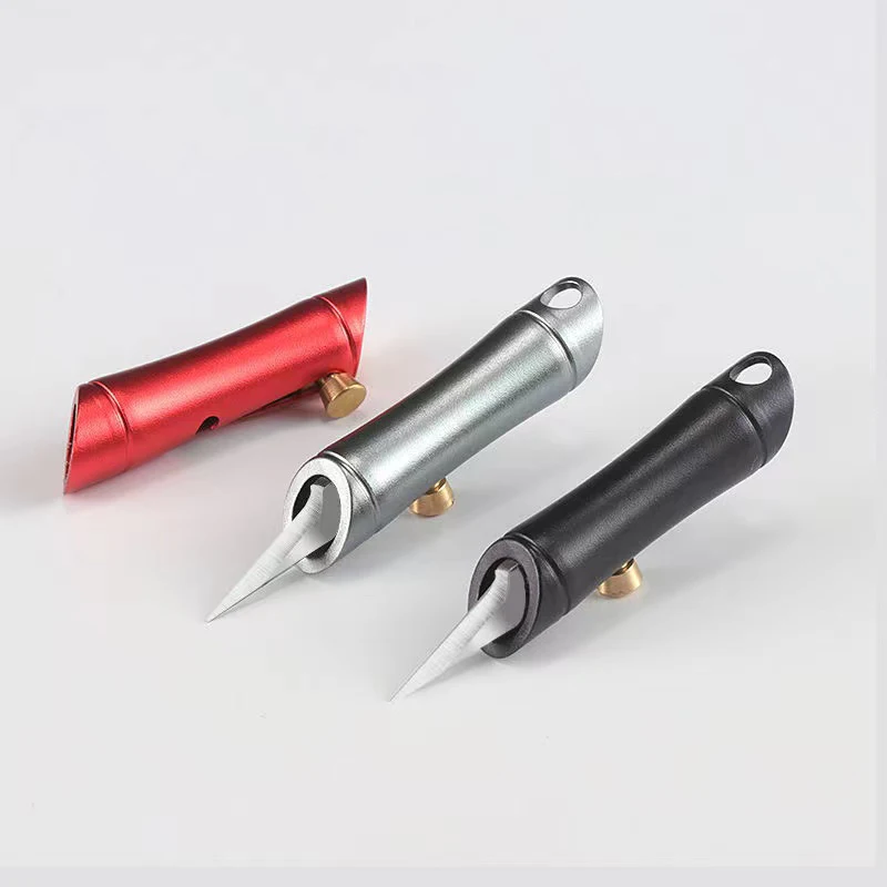 MINI Bamboo Pocket Knife Aluminum Alloy CS Go Push Key Bolt Knife EDC Folding Knife Demolition Of Express Open Letter Handy Tool