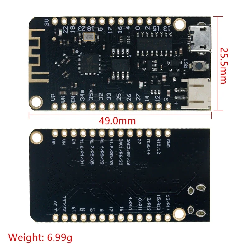 ESP32 Lite V1.0.0 Плата разработки Wi-Fi Bluetooth ESP32 ESP-32 REV1 CH340G MicroPython 4 МБ Micro/TYPE-C USB для Arduino