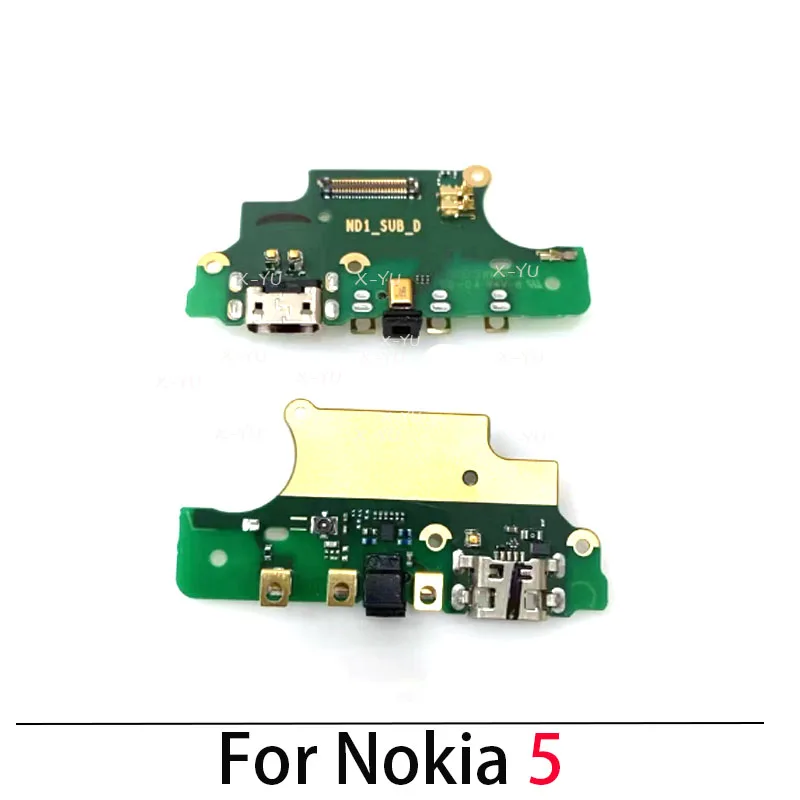 For Nokia 5 / 5.1 / 5.1 Plus / 5.2 / 5.3 / 5.4 USB Charging Port Dock Charge Plug Connector Microphone Board Flex Cable