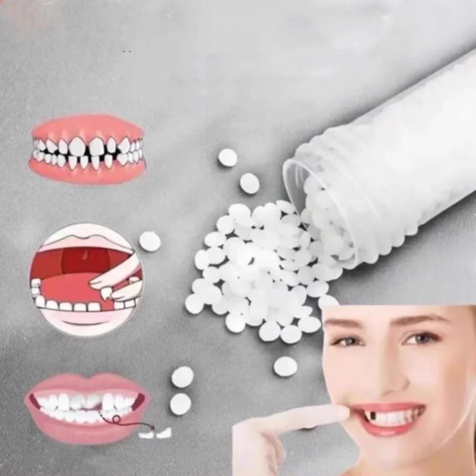 

Temporary Tooth Repair Kit Resin Solid Glue Gap Repair Denture Adhesive Dentist 10g 50g 100g