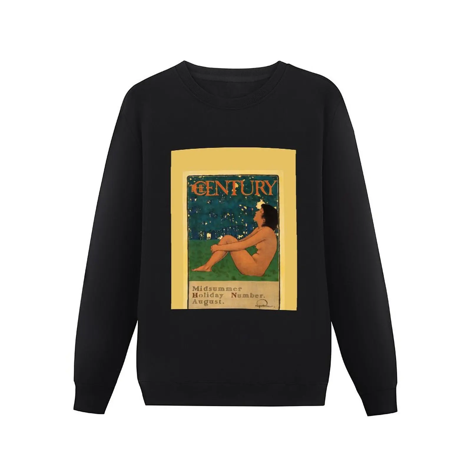 The Century - Midsummer holiday number - August - Maxfield Parrish Pullover Hoodie men's clothing oversize sweatshirt