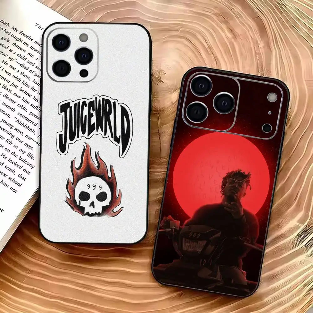 

Rapper -999 J-Juice W-WRLD Phone Case For iPhone 17,16,15,14,13,12,11 Pro Max,16Plus,XS Soft Black Cover