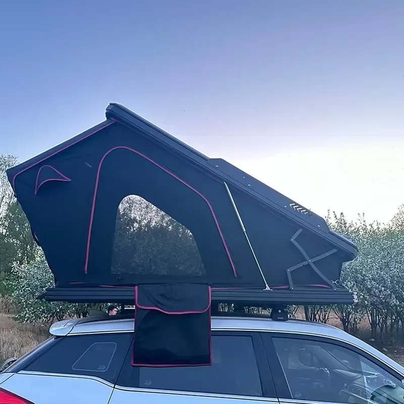 Aluminum Glamping Hard Shell Roof Top Box Car Roof Tent Camping Camping Tent Car Rooftop