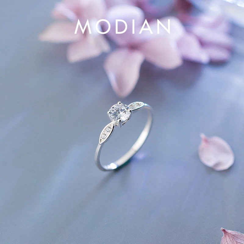 Modian Radiant AAA cyrkon autentyczne srebro 925 pierścionek dla kobiet moda ślubny prezent zaręczynowy piękna biżuteria akcesoria