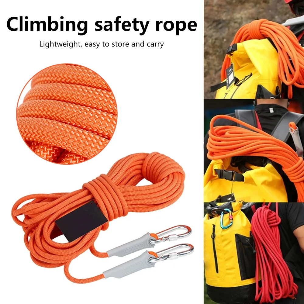 Outdoor Rock Climbing Rope 10M/15M/20M/30M Emergency Rope 10mm Diameter Hiking Climbing Safety Rope Outdoor Auxiliary Rope Cord