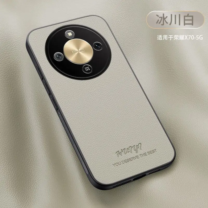 حافظة لهاتف Honor X9D جديدة للأعمال من الجلد العادي غطاء مغناطيسي مضاد للسقوط غطاء مضاد للسقوط لهاتف Honor X70 ممتص للصدمات Funda