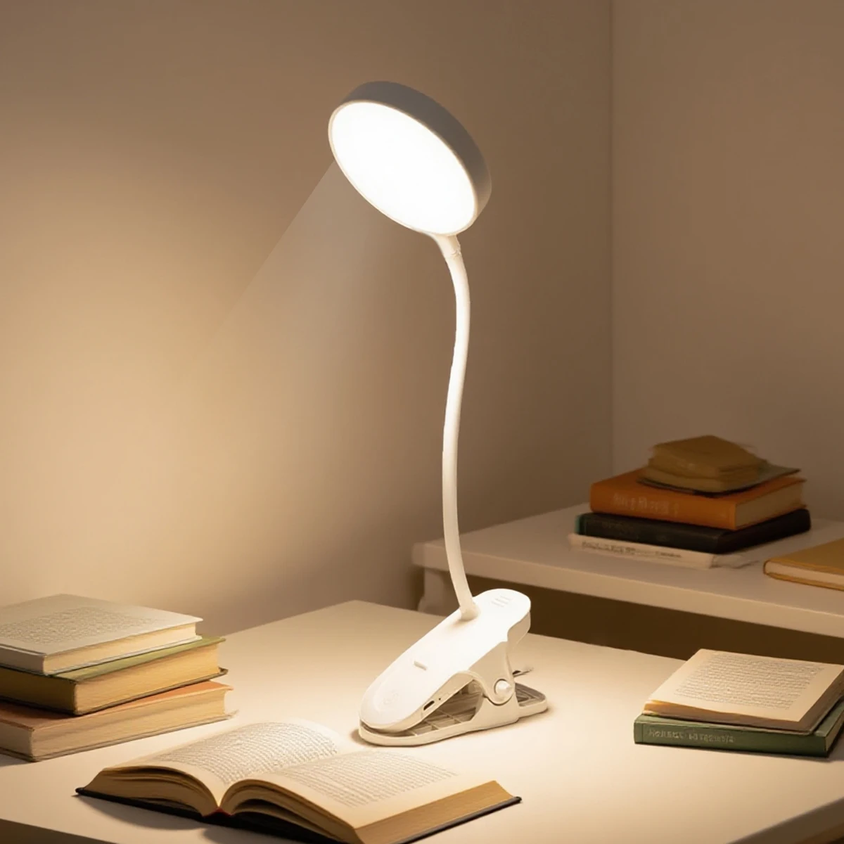 Led Desk Lamp with Clamp, Architect Desk Lamp for Home Office with Atmosphere Lighting, Three lighting modes