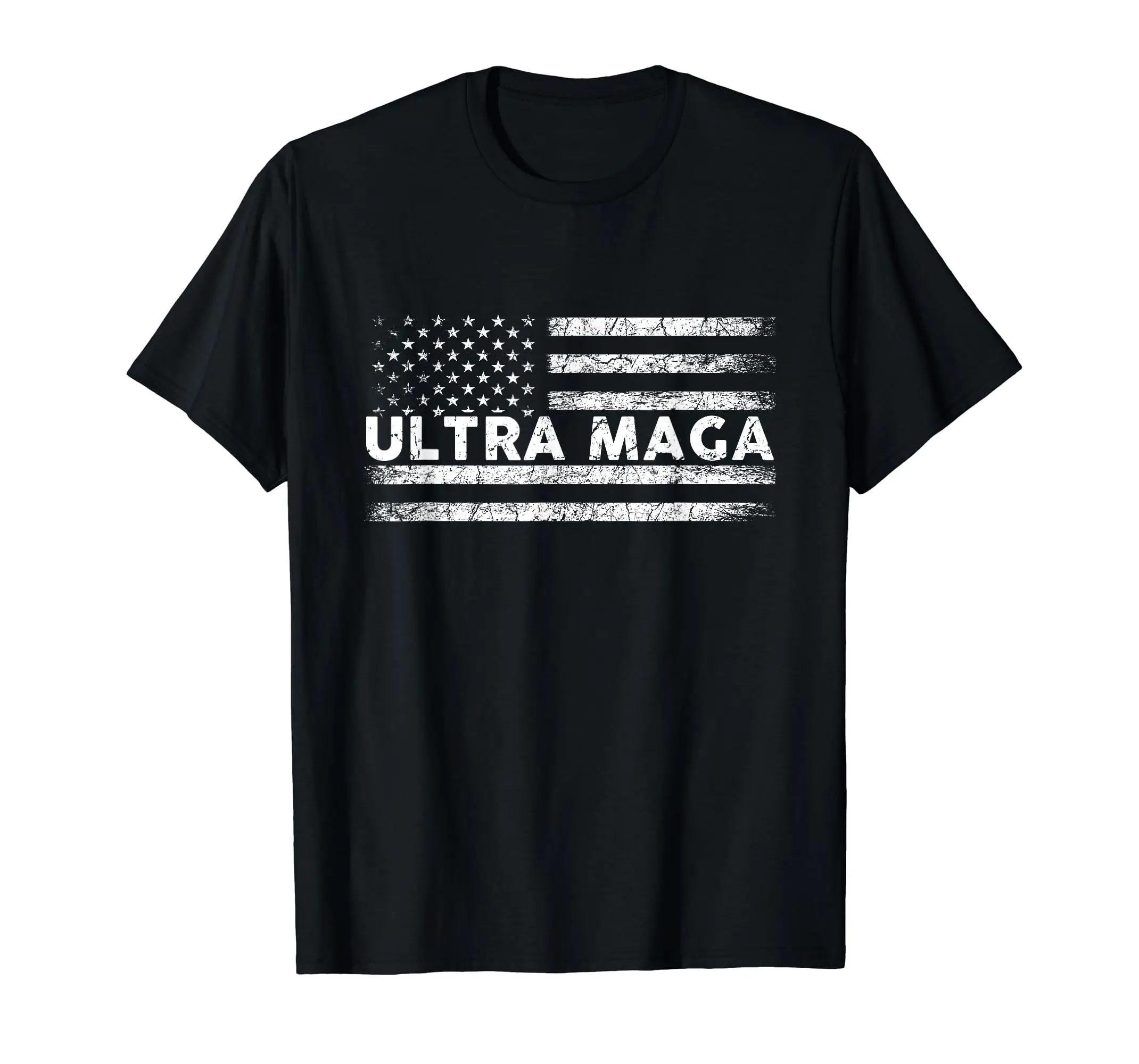 Ultra Maga Proud Ultra-Maga Anti Biden US Flag Pro Trump T-Shirt