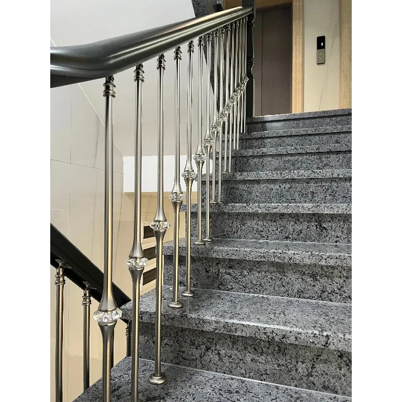 Customization Custom Sized European Classic Metal Handrails Balustrades Modern French Style Brass Aluminum Stair Balusters