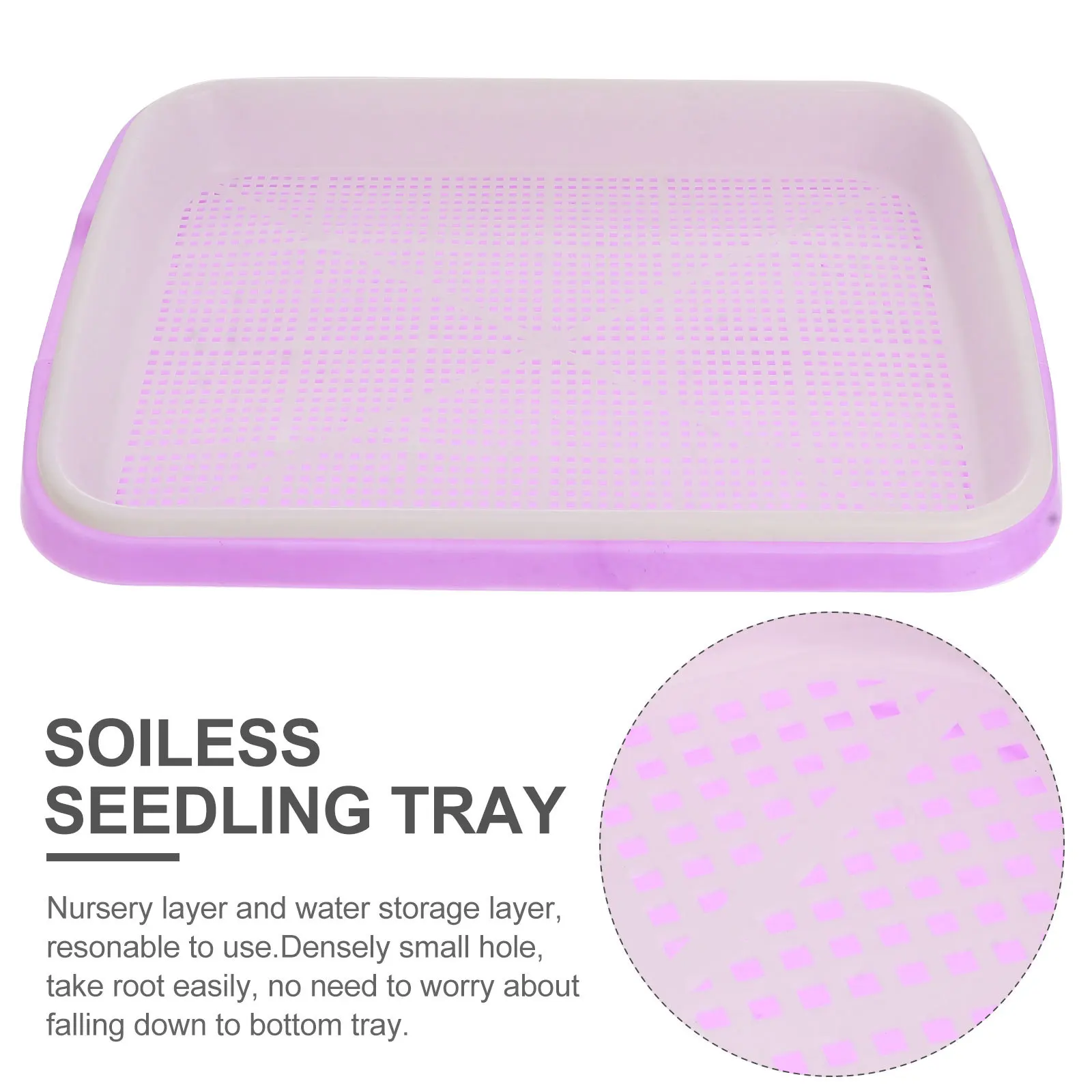 

4Set Sprouting Basins High Quality Sprouter Tray Nursery Site Water Storage for Wheatgrass Soybean Mung Bean Soilless Water