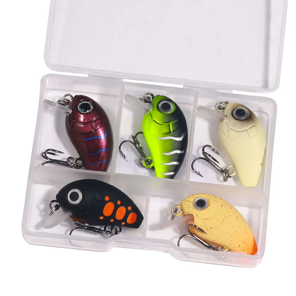 HENGJIA Mini Crankbait Wobbler Box for Pike/Trolling Rattling Baits Set Crankbait Fishing Lure Bass Perch Fishing Tackle