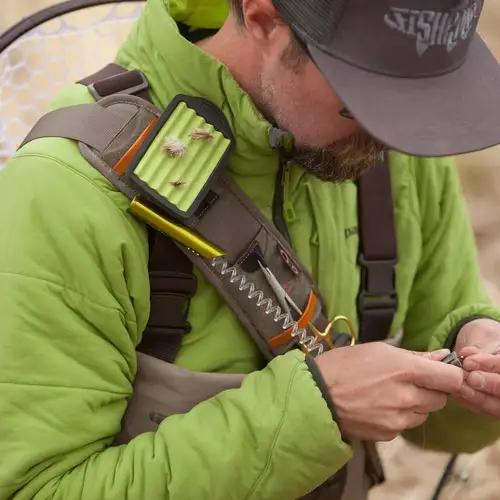 Imagen 2 del producto Retractor Giratorio 360 Zinger |   Accesorios de pesca con mosca para herramientas de pesca con mosca |   Retractor de pesca con mosca para pescadores, chaleco y paquete