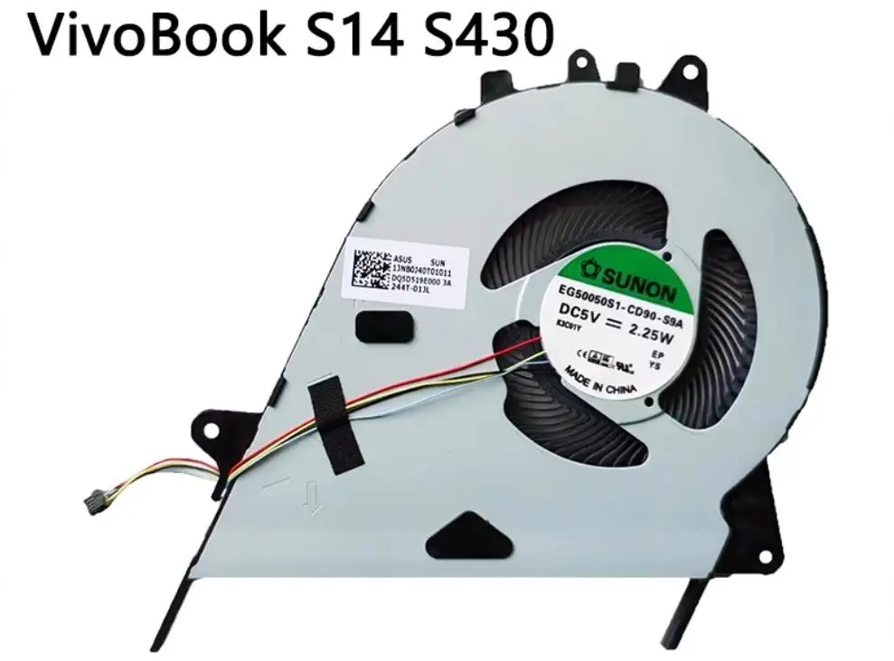 Free shipping, brand new original suitable for ASUS VivoBook S14 S430 X430 S4300U F laptop cooling fan