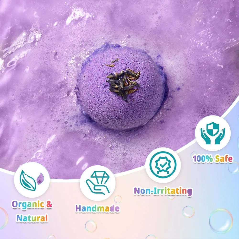 Bombas de baño 12 unids/caja ingredientes orgánicos y naturales Spa relajación cuerpo regalo de cumpleaños para el hogar