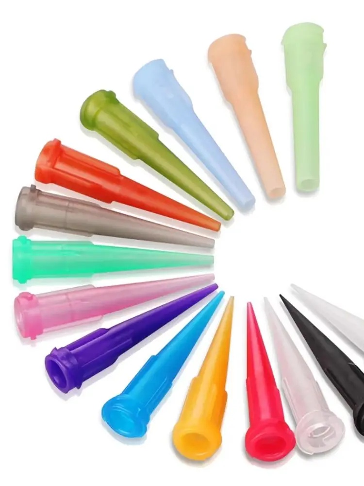 100 pièces 14G-30G Embouts coniques biseautés en plastique de précision Luer Lock pour seringues et distributeurs, Vente en gros