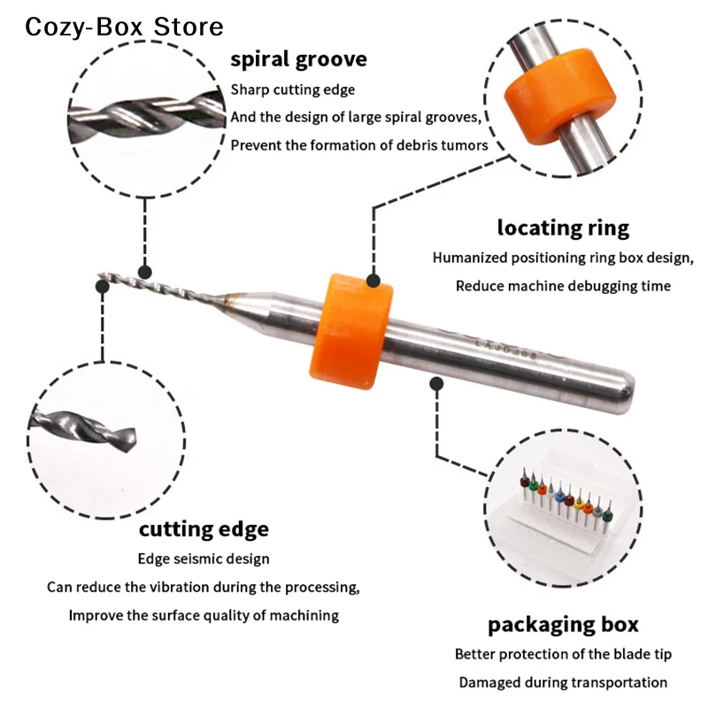 [ZY]Multi Specification PCB Drill Bit Micro Drill Bits Mini CNC Drilling Bit Set Print Circuit Board Drill Bit For PCB For Board