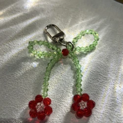 Y2K Cute Cherry Phone Charm Keychain Bracelet Girl Phone Hanging Strap