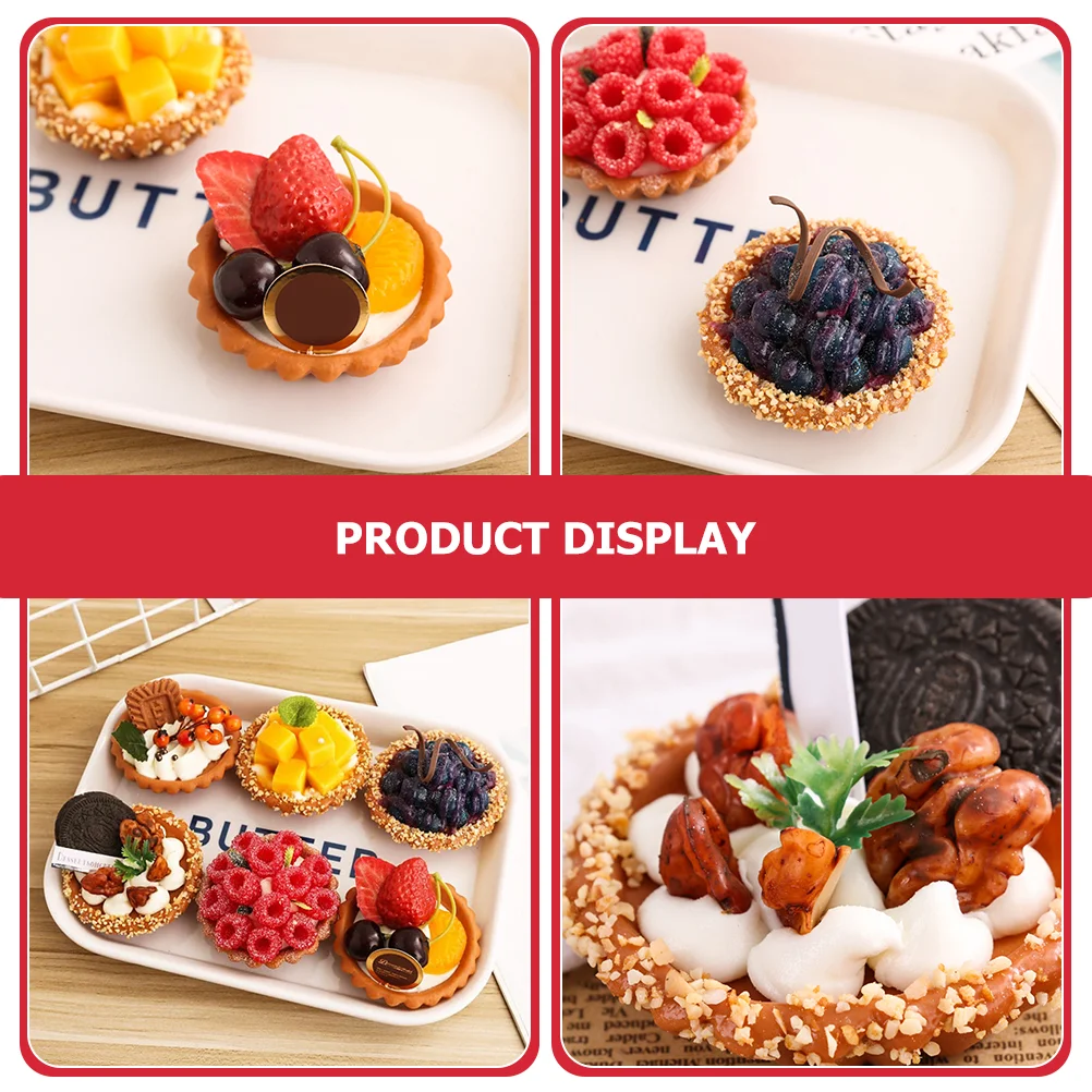 6 Pcs Simulated Cake Model Coffee Shop Decor Artificial for Display Cakes Home Lifelike