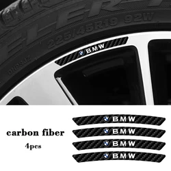 Car Wheel Hub Rim Strip Stickers Carbon Fiber Decals Auto Modification Accessories For BMW M E46 E53 E60 E70 E83 E92 X1 X3 X5 X6