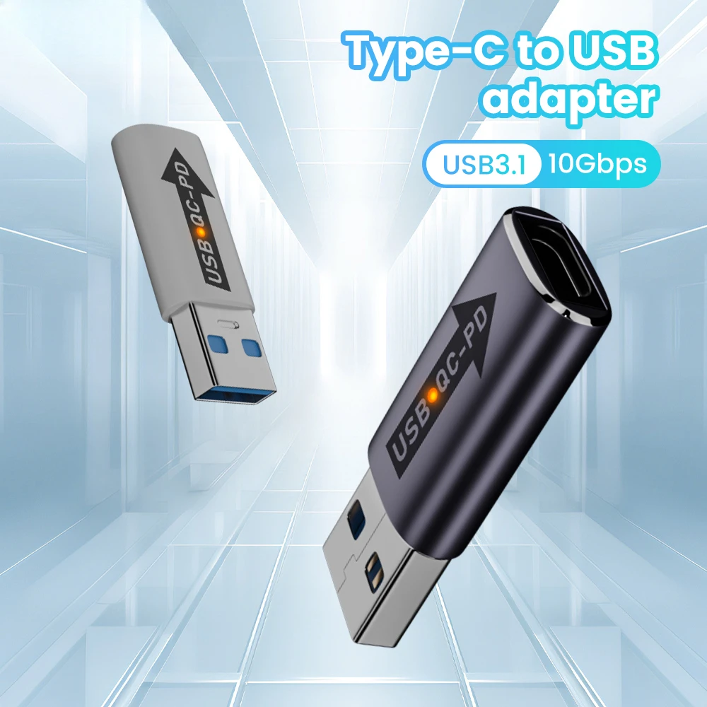 USB 3.1 Adapter Type C PD To USB QC Converter USB Flash Drive Fast Transter Charging Connector For Macbook Huawei Xiaomi Samsung