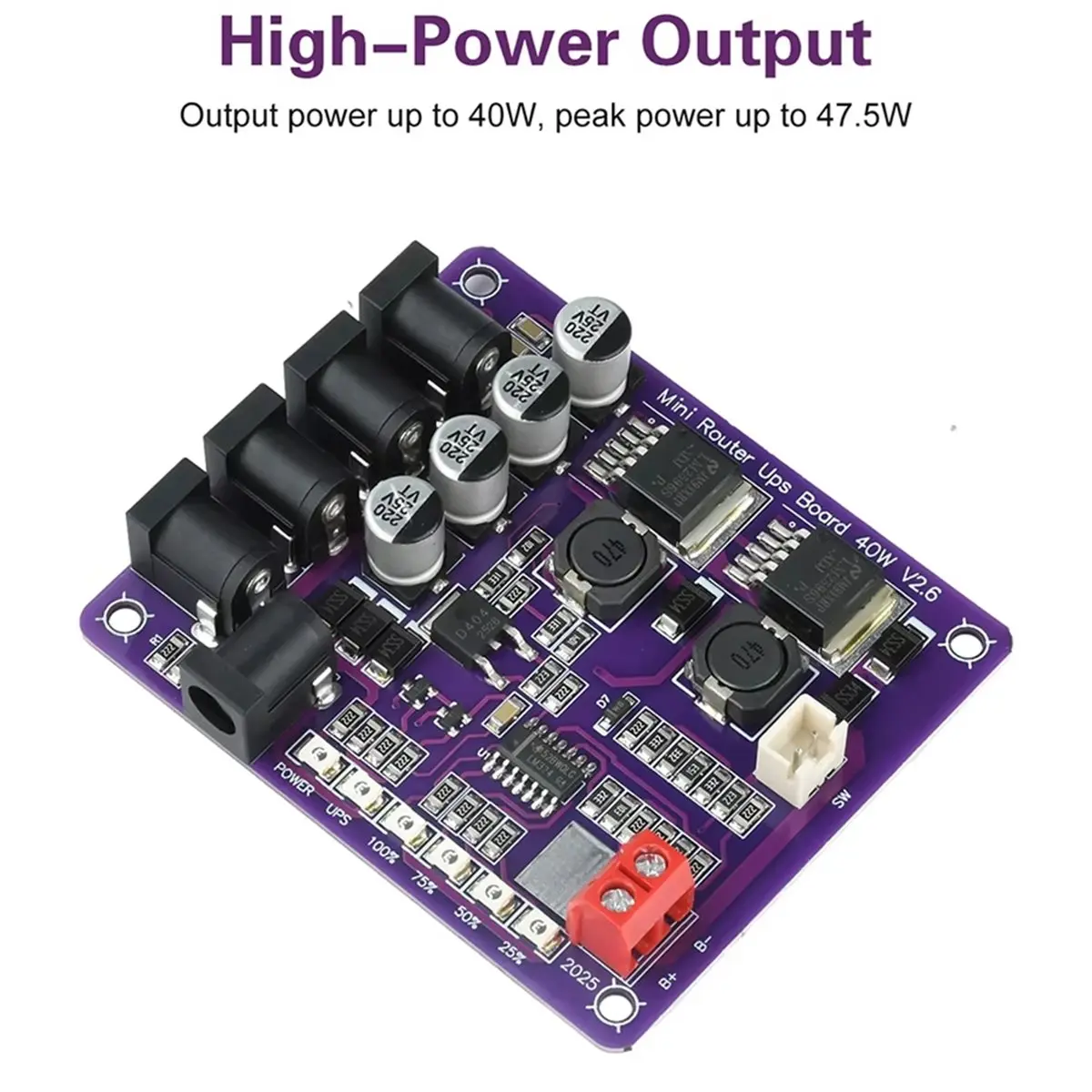 PROMOTION~ New CA-403S 40W Mini Router UPS Borad DC 12.6V to 13.0V Step-Up Down Board Buck Converter Power Supply - view 5