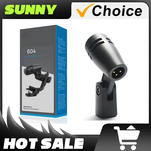 Micrófono de tambor con cable para instrumento cardioide serie dinámica E604 e 604 con soporte de brazo de abrazadera para grabación profesional