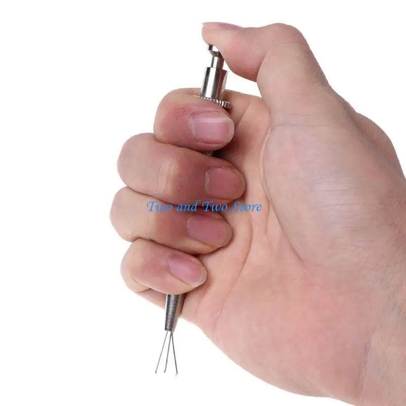 HX6F Jewelry Diamond Tweezers Flexible Grabber Claw Tiny Components Catcher