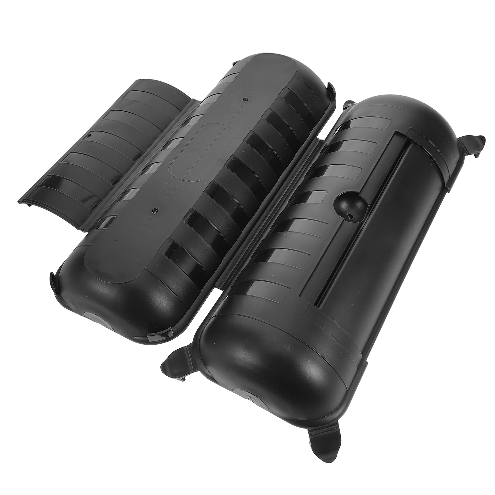 

Waterproof Cable Junction Box Electrical Cover Black Outdoor Wire Plug Protect Cords Reliable Design Simple Installation