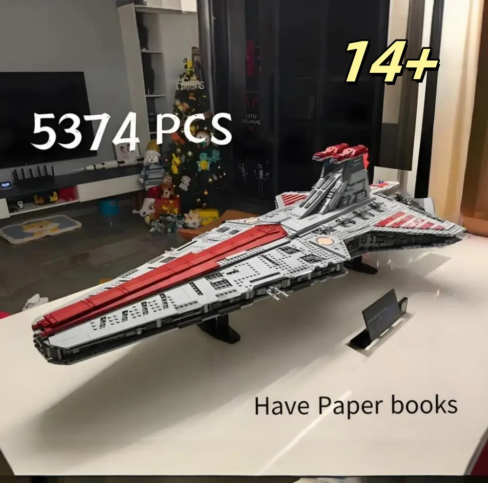 

5374 шт., битвы со звездами войн, самыйgest Venator-class Republic Attack Cruiser 75367, сборная модель-головоломка для взрослых, подарки на день рождения