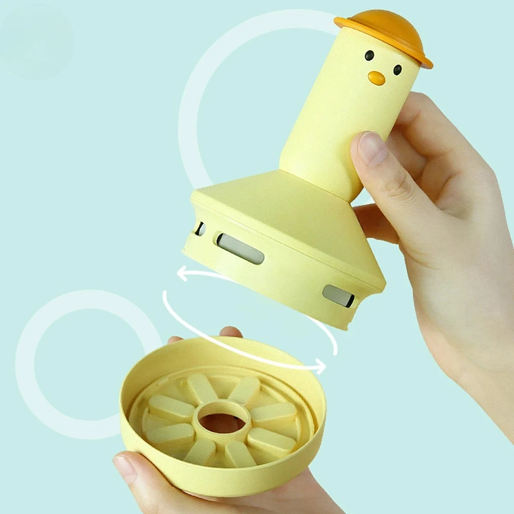 휴대용 데스크탑 진공 청소기 휴대용 USB 무선 진공 청소기 만화 데스크탑 키보드 청소 도구