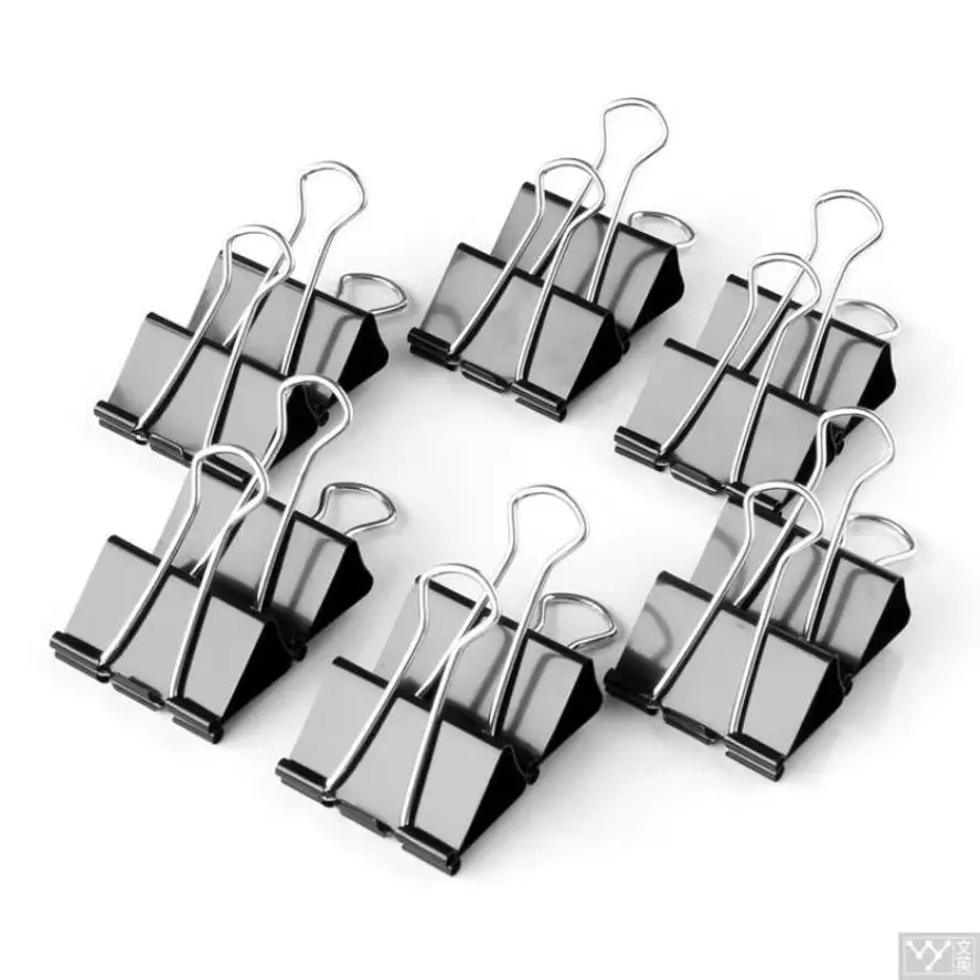 20Pcs/Lot Clips 15mm Metal Binder Paper School Supply Office Supplies Stationery Binding Colorful Tool Home Package Bag Clip