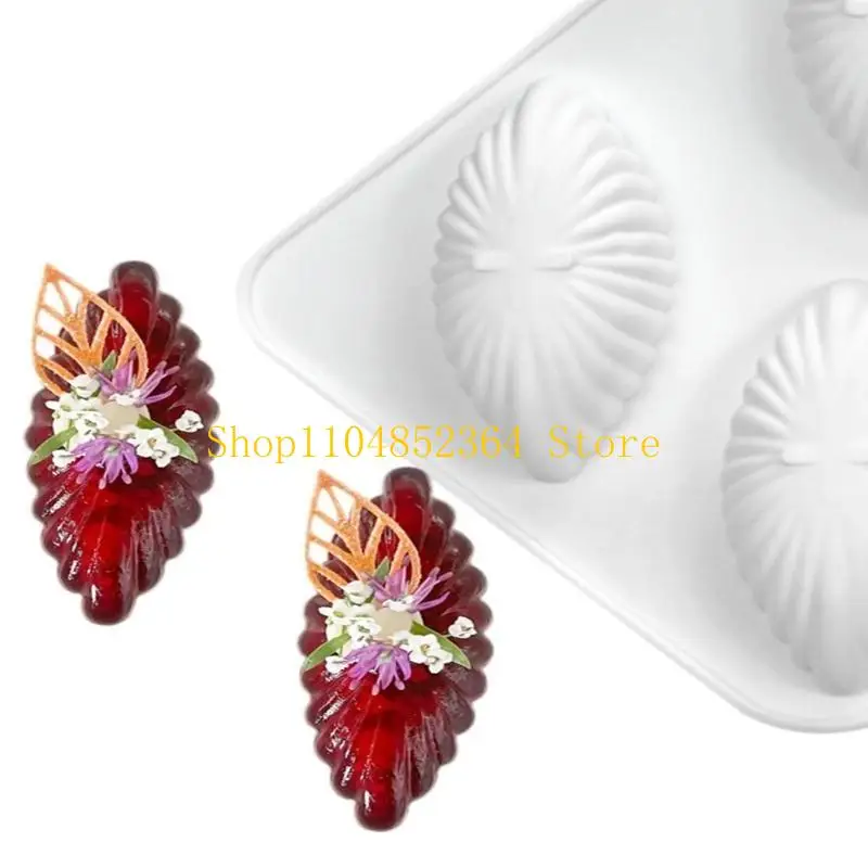 652F 6Cavity Seashells Silicone Molds Cake Decorating Tool Fondants Chocolate Molds