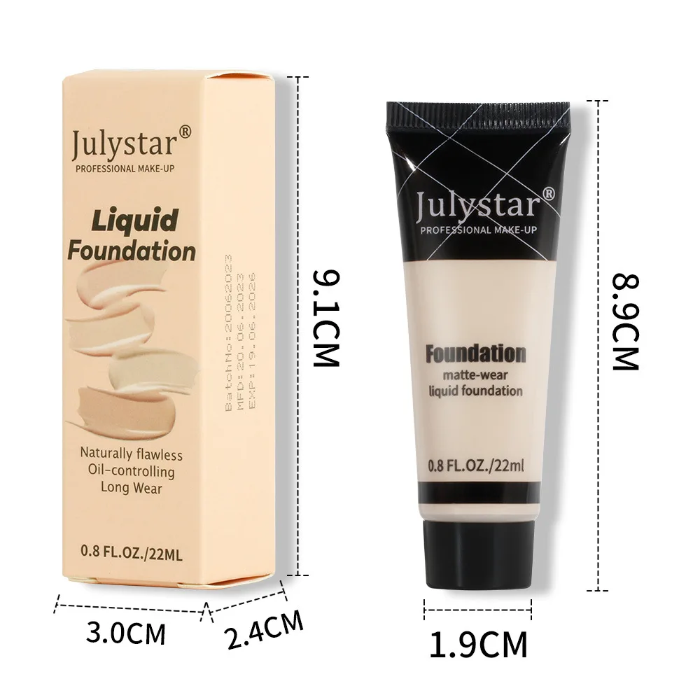 Julystar Waterdichte Concealer Gezichtsmake-Up Foundation Zwarte Oogcirkels Die Vloeibare Foundation Oliecontrole Zweetpreventie Bedekken