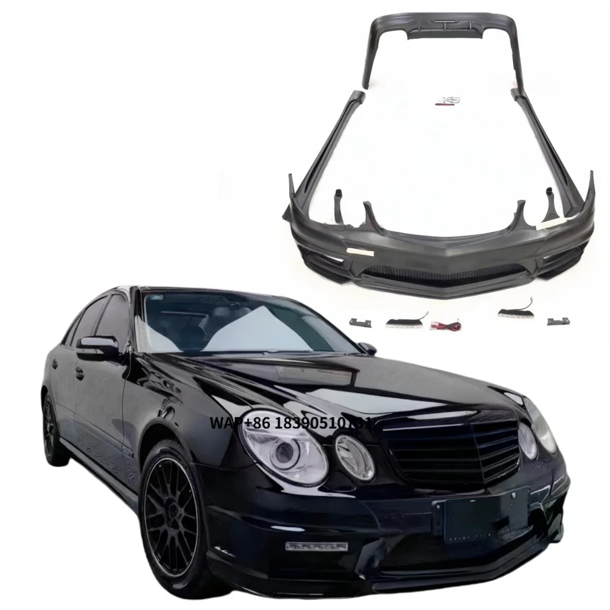

For E-Class W211 Upgrade WALD Body Kit Front Bumper Rear Bumper Side Skirt Tail Throat
