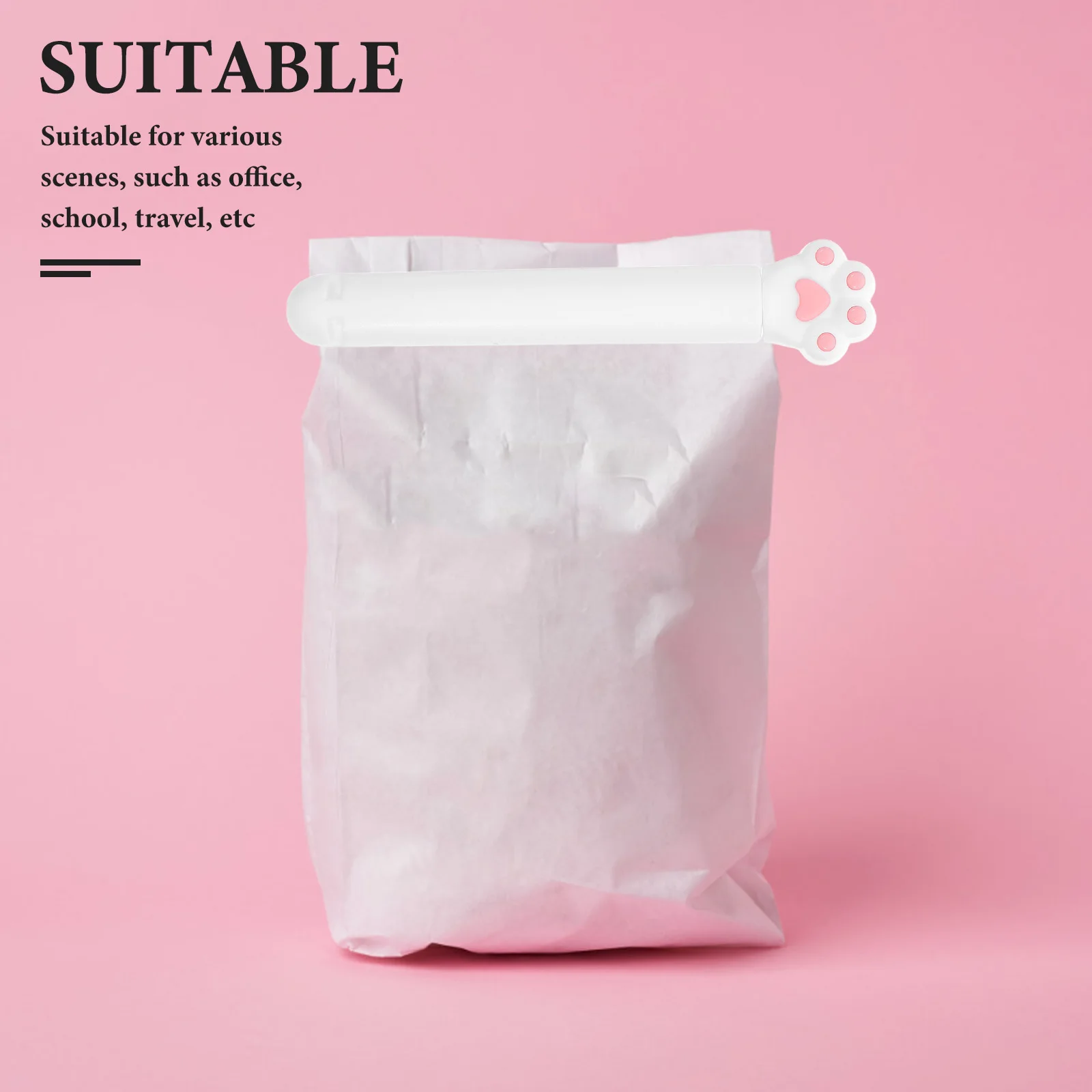 

12 Pcs Cat Claw Snack Fresh-keeping Clip Cute Dog Sealing Clips Cabinet Storage Chip Pp Bag Sealer for Food