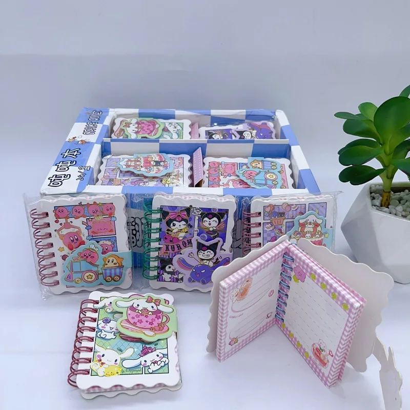 24pcs New Sanrio My Melody Cinnamoroll A7 Coil Cute Notebook Student Color Pages Portable Notebook Stationery Gifts