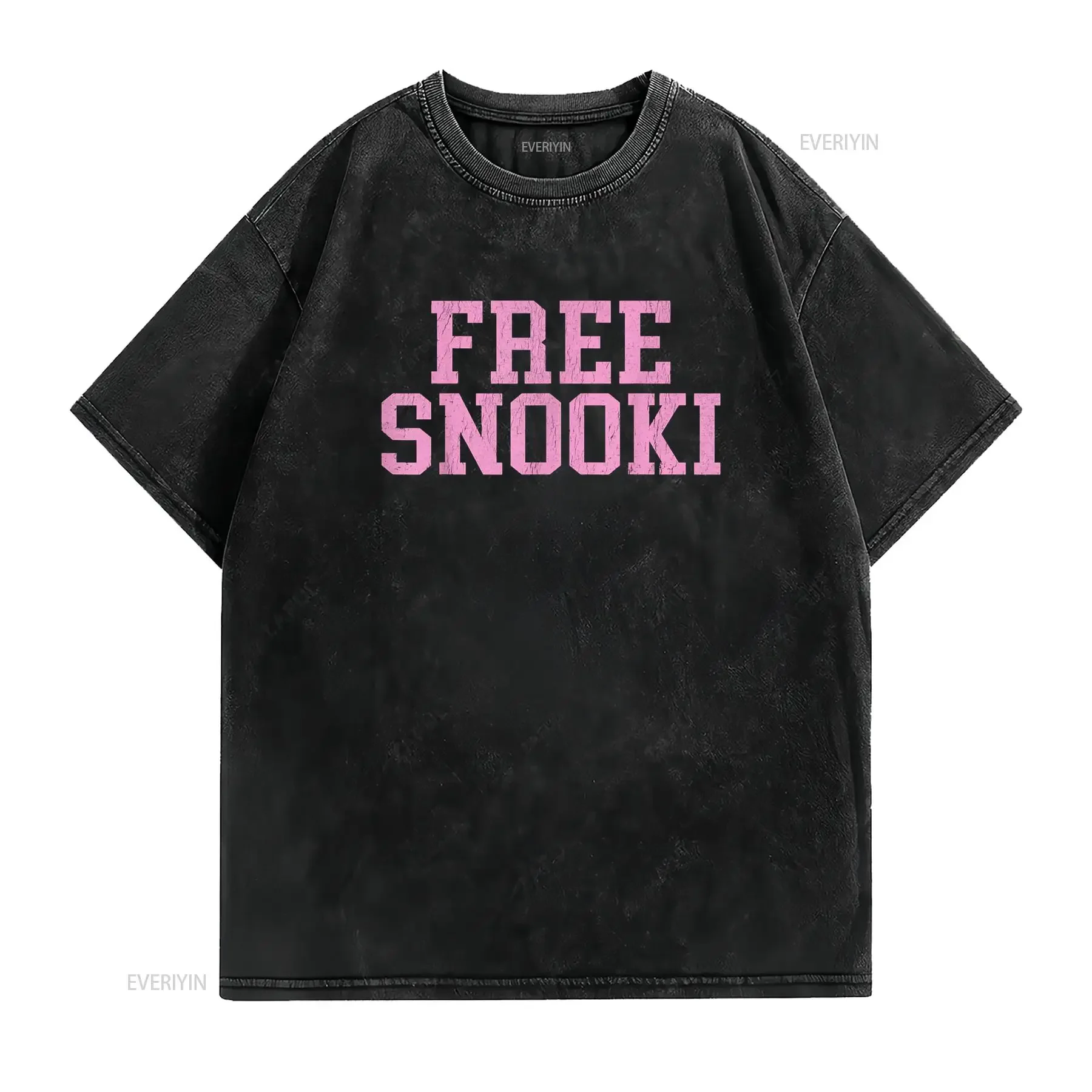 Free Snooki T Shirt vintage Washed Stylish graphic streetwear Slightly Unisex Stretched Soft Casual homme designer clothes
