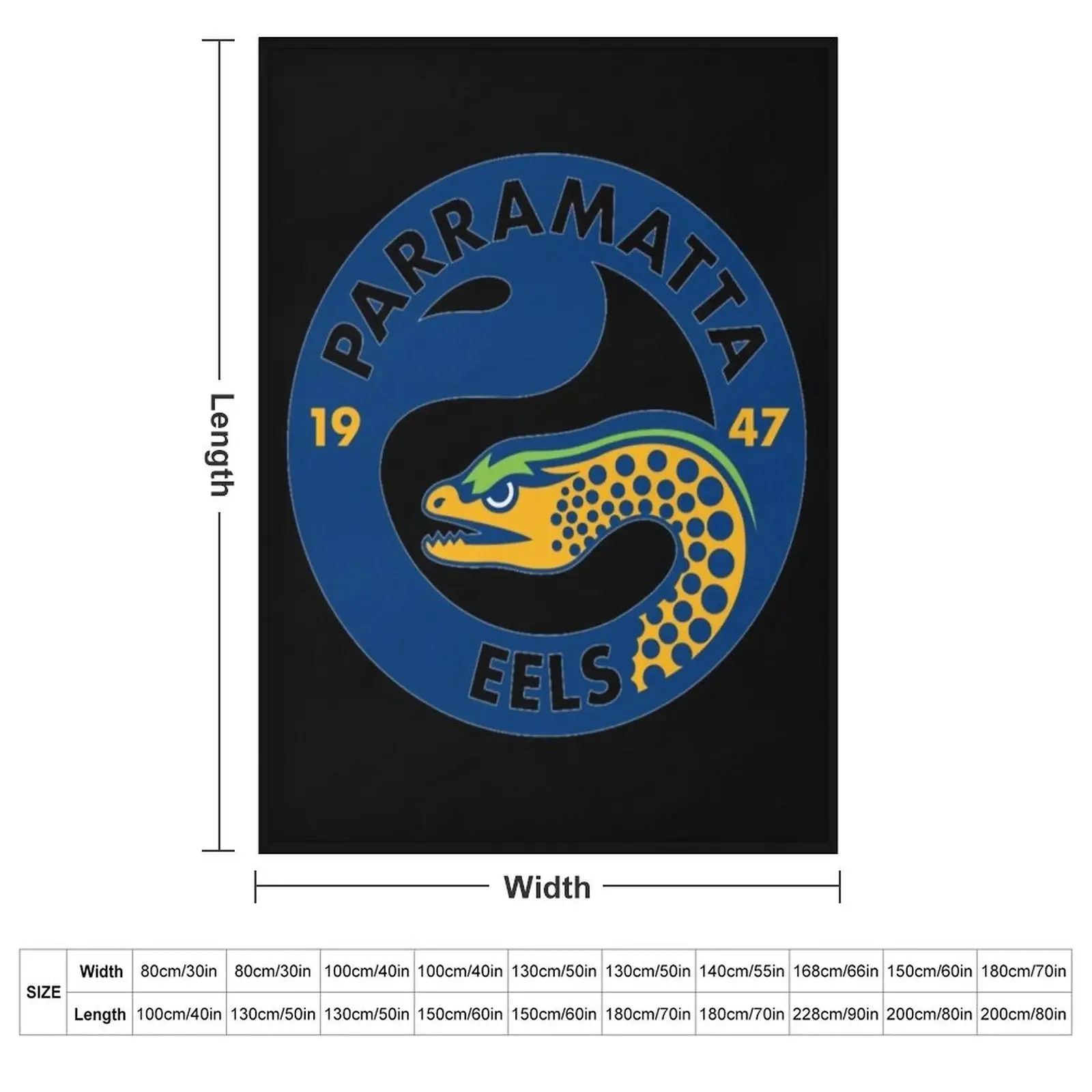 Parramatta eels Throw Blanket Blankets Sofas Of Decoration Decorative Sofas Designers Stuffeds Blankets