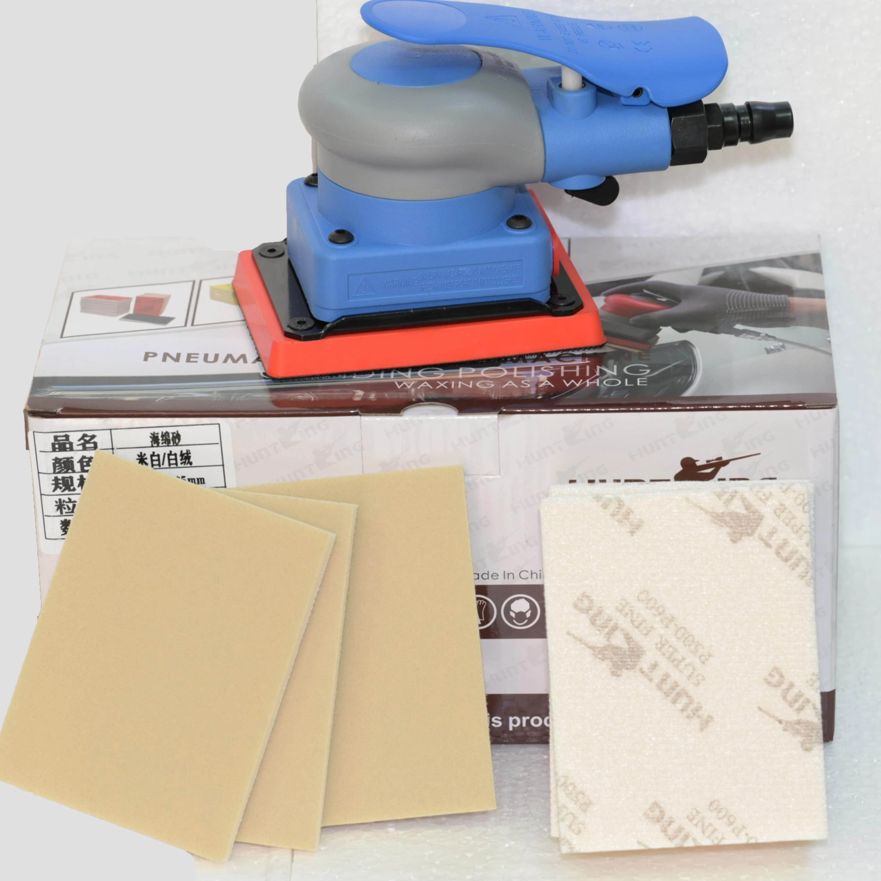 Square Flocking Sponge Sandpaper 75x100mm, Hook‑and‑Loop Abrasive Sponge Pad for FESTOOL MIRKA Mini Sander, Automotive Paint Put