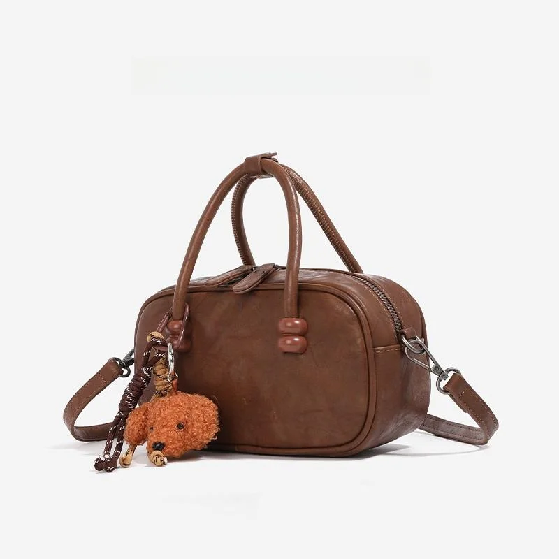 

Ciatnel&Khloe2025 New Large Capaci Leather Boston Pillow Bag Luxury Crossbody Handbag Women Briti Sle Casual oulder Bag