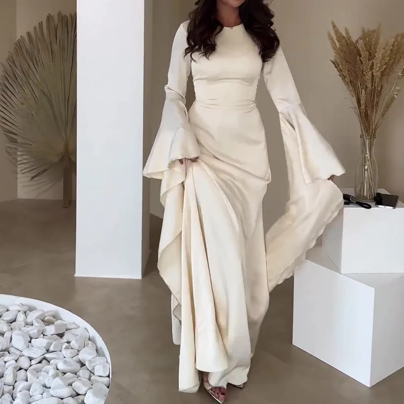 

2025 Autumn New Women's Clothing Robe Slim and Thin Waist Temperament Dress Women
