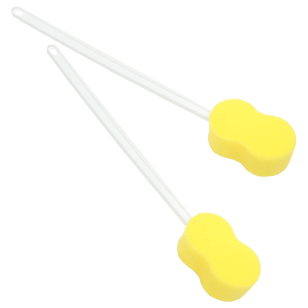 

2 Pcs Bath Sponges Scrub Brush Long Handle Shower Scrubber for Body Stick Back Handled