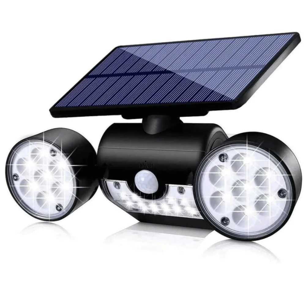 

Solar Lights Outdoor with Motion Sensor,3 Head 270° Wide Angle Street Area Lights,IP65 Waterproof Security Lighting with 3 Modes