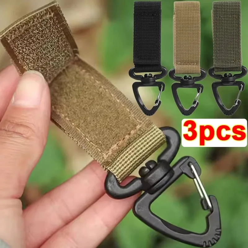 1/2/3PCS Nylon Hang Buckle Strap Carabiners Tactical Buckle Belt Clips Keychain Camping Hanging Hooks Camping Tool