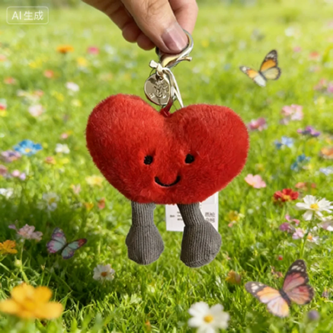 Chaveiro de amor vermelho bonito geléia diversão etiqueta boneca pingente saco acessório para meninas e senhoras presente de feriado ideal