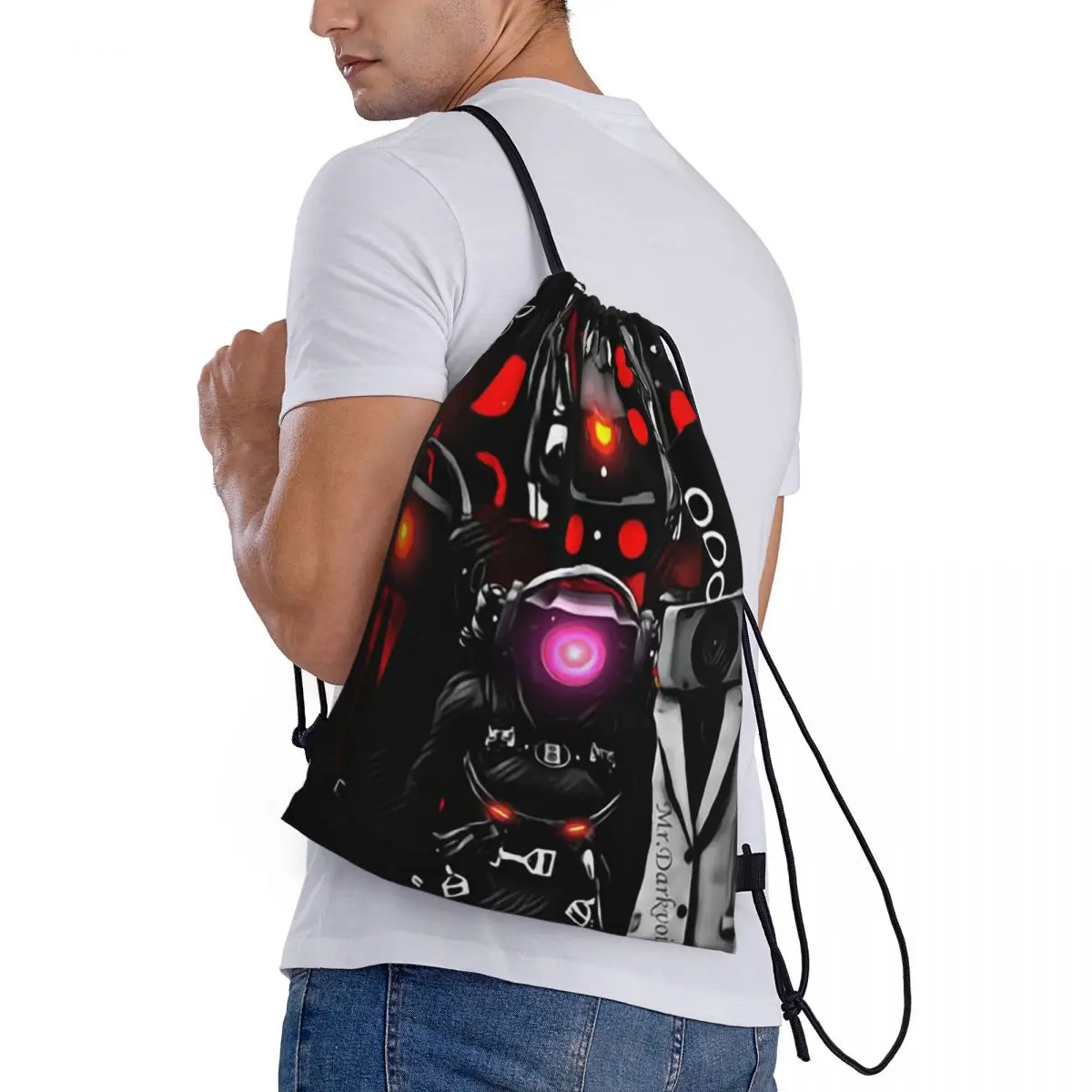 

Game Titan Speakerman Skibidi Toilet Backpacks Fashion Drawstring Bags Sports Bag Book Bags for Travel School