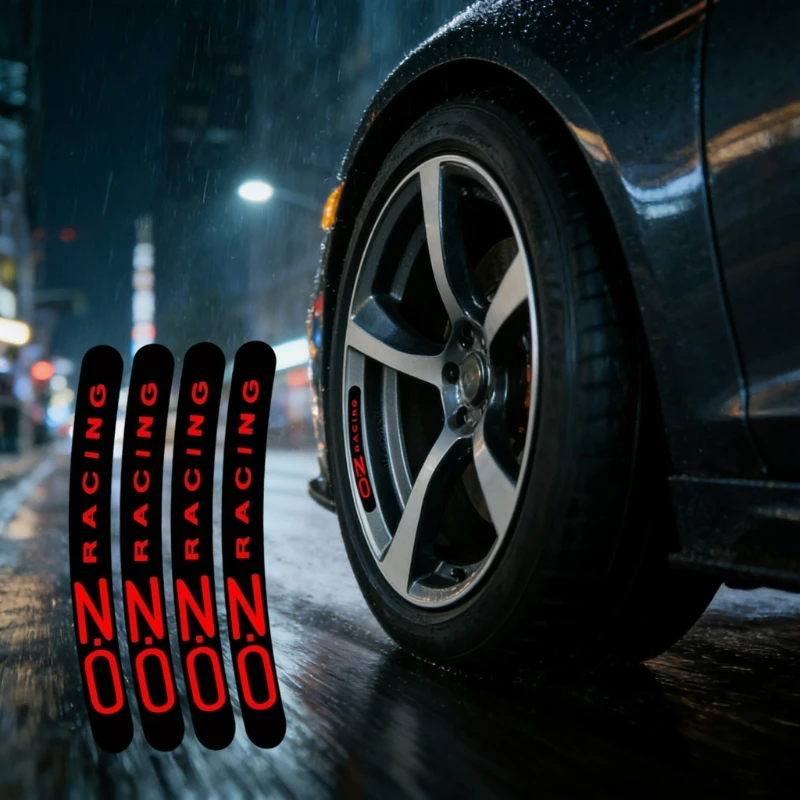 

Motorcycle Wheel Sticker, Reflective Striped Decal, Suitable for Racing Wheels/motorcycle Wheels, GM Modified Parts