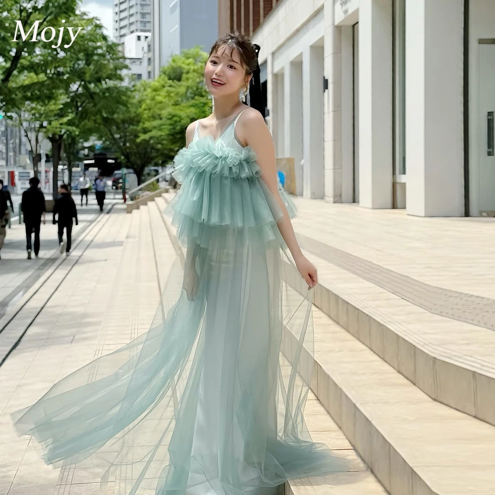 

Mojy Soft Tulle Mint Green Wedding Dresses Fairy Light Green Customized Wedding Snap Dresses Reception Dresses 2025